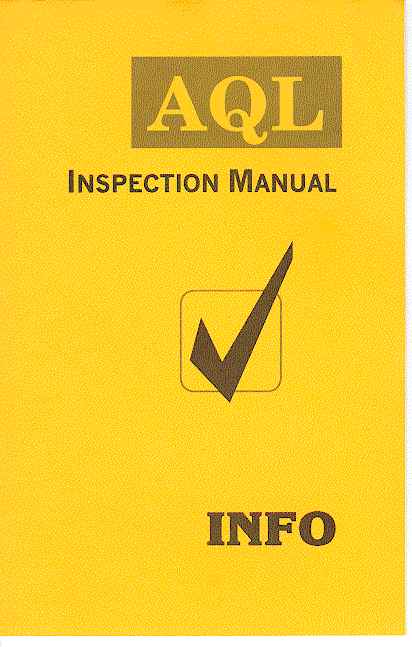 AQL Inspection Manual, 16 pages of instruction